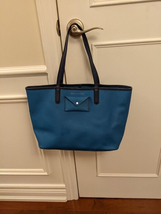 Marc by Marc Jacobs blue leather tote - Picture 1 of 8
